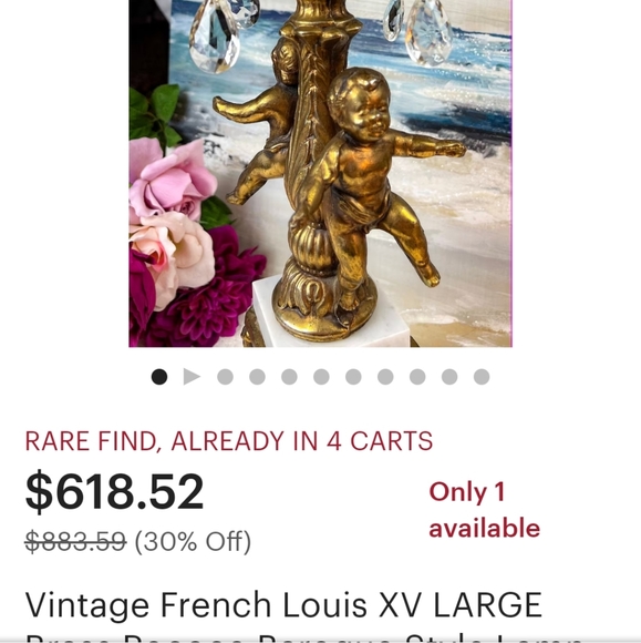 Twin Cherub vintage lamp - Picture 10 of 12